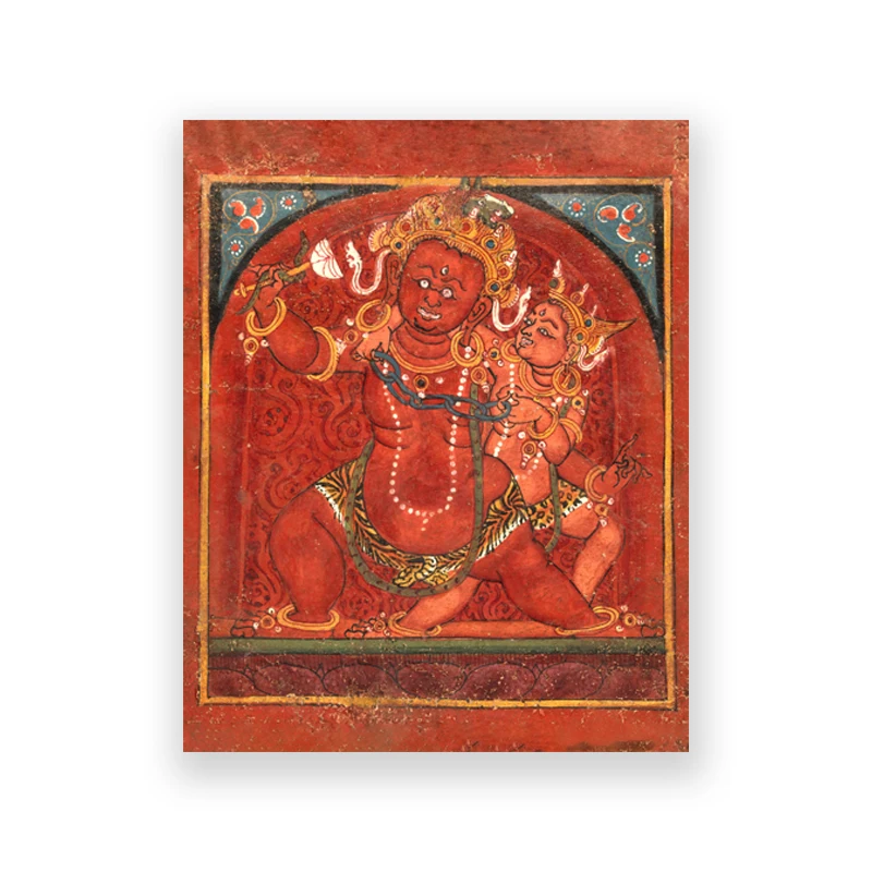 Plakat tybetanska mandala thangka - sztuka buddyjska Czarny