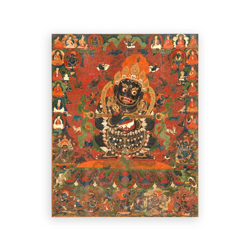 Plakat tybetanska mandala thangka - sztuka buddyjska Zielony