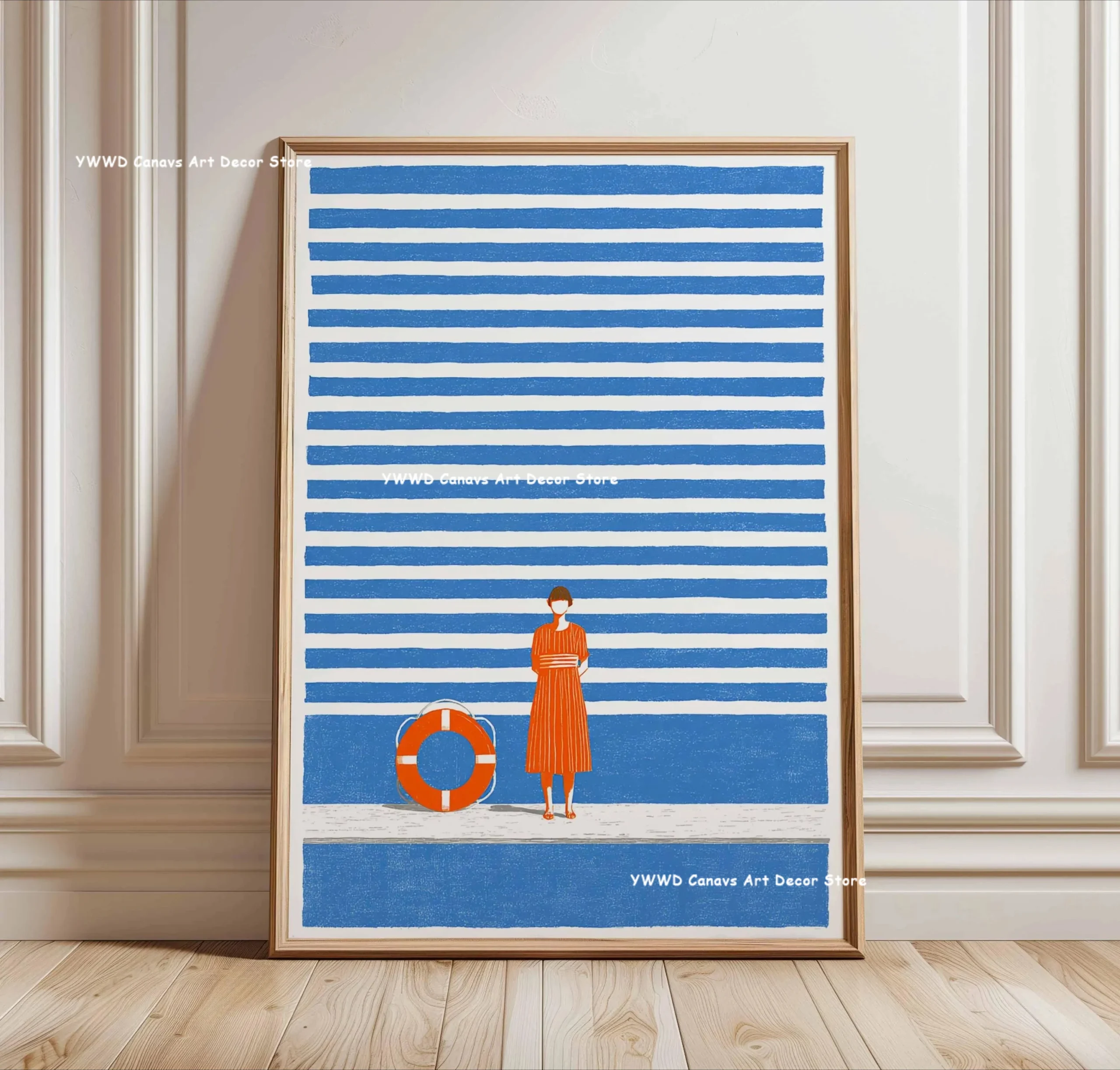 Plakat tygrys i karpie koi w stylu japońskim Pomarańczowy