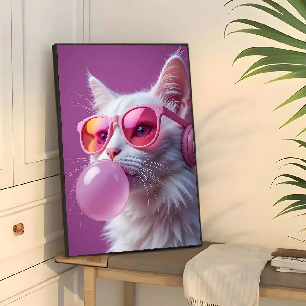 Tygrys w bańkach – nowoczesny plakat ze zwierzęciem Wzór 5