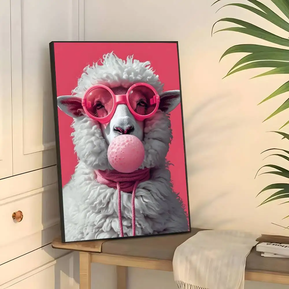 Tygrys w bańkach – nowoczesny plakat ze zwierzęciem Wzór 7