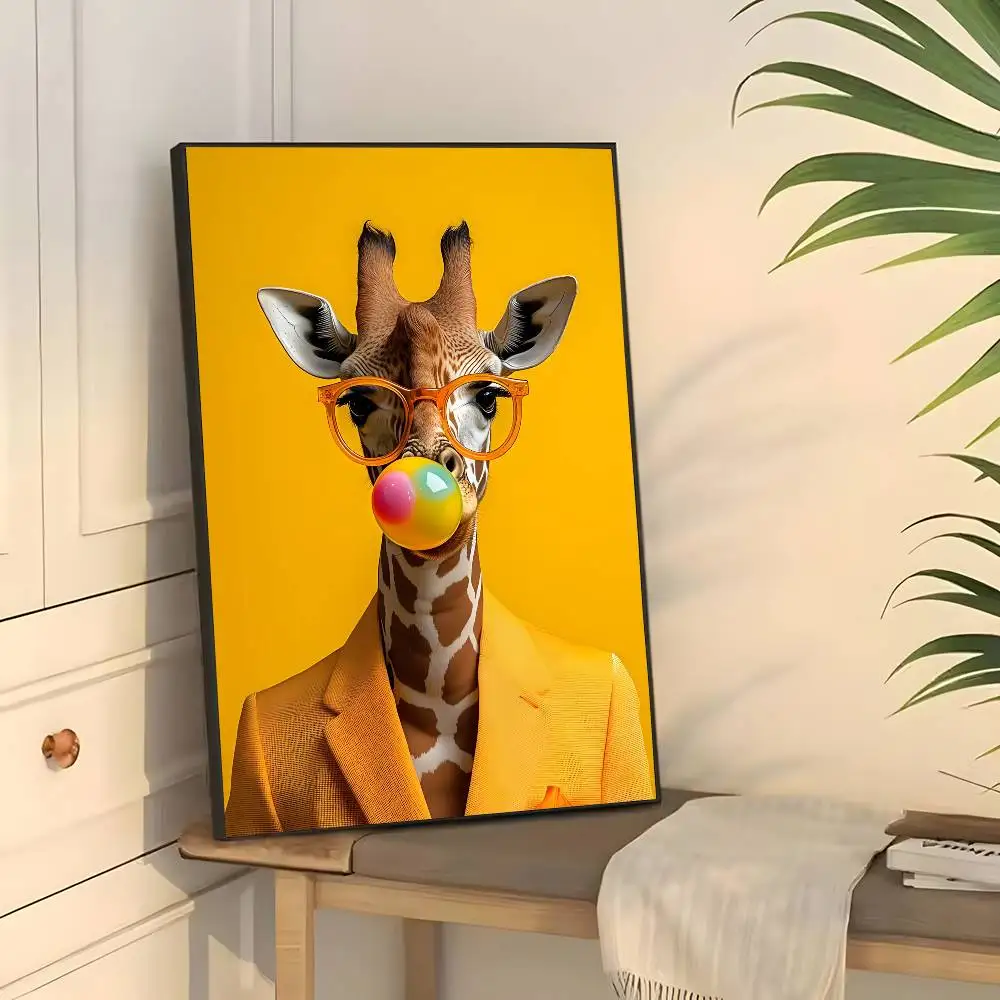 Tygrys w bańkach – nowoczesny plakat ze zwierzęciem Wzór 8