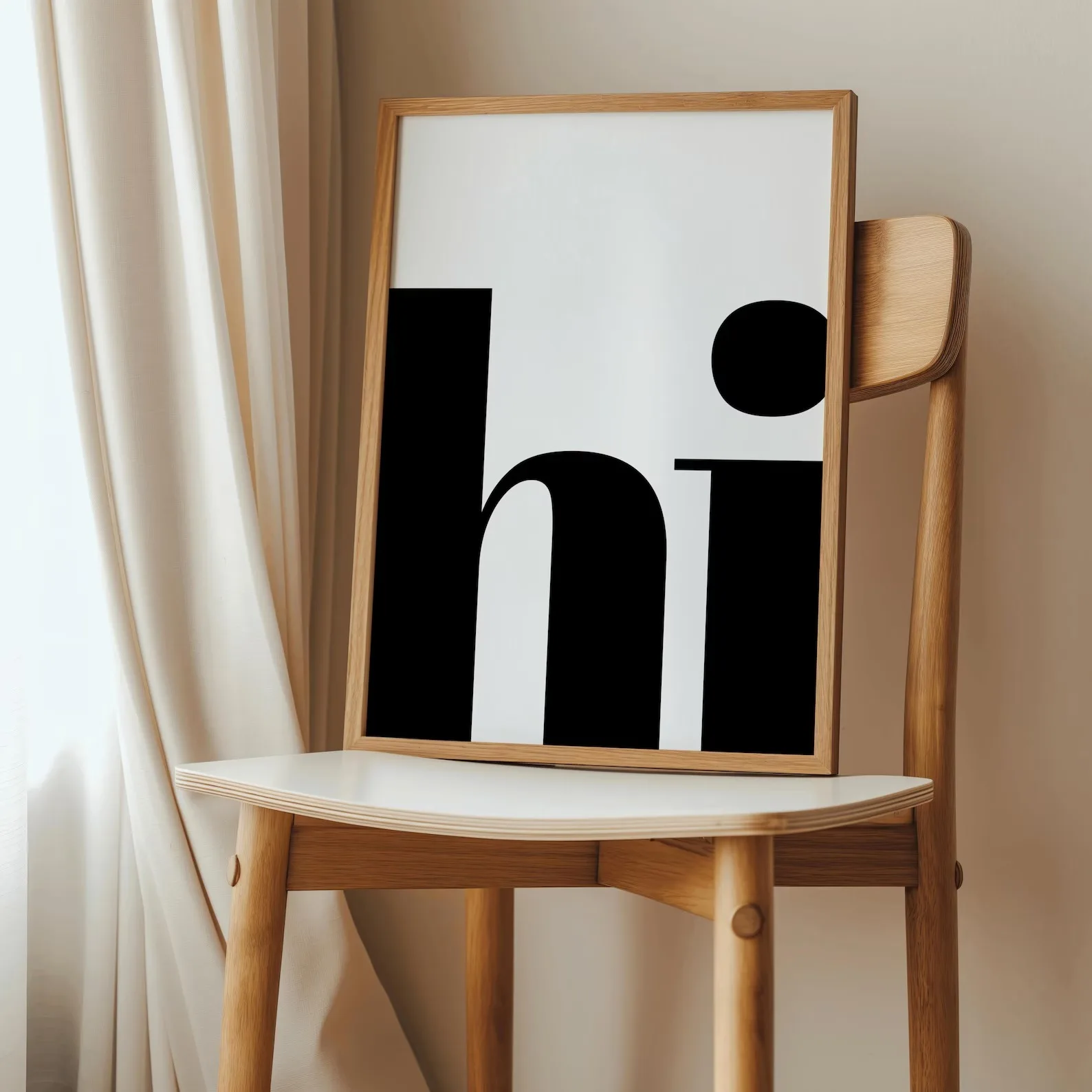 Plakat z napisem - nowoczesna typografia retro Jasnożółty
