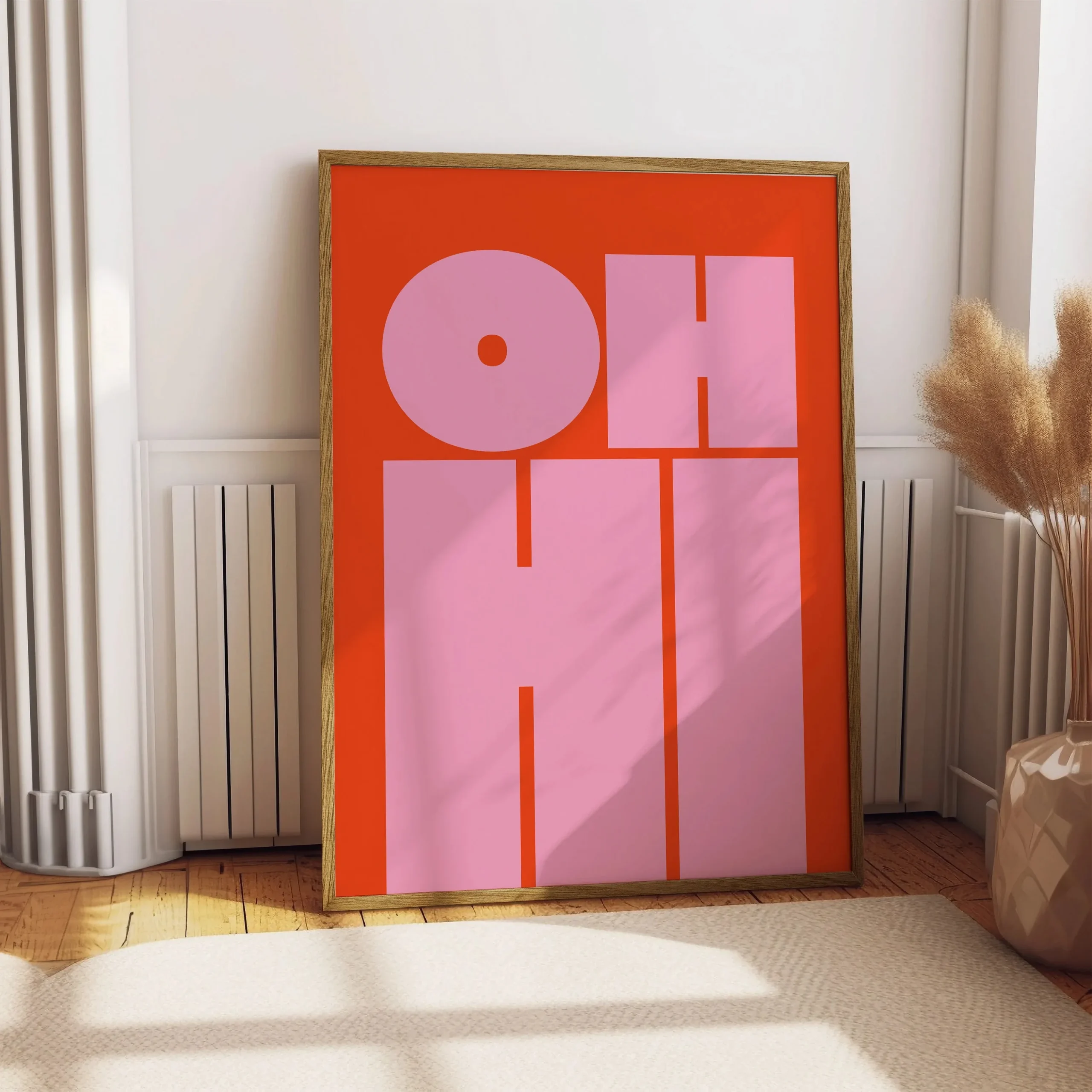 Plakat z napisem - nowoczesna typografia retro żółty
