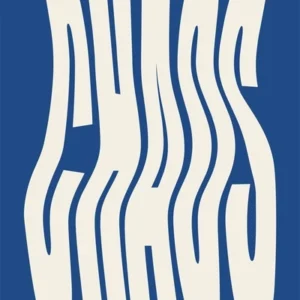 Plakat z napisem Chaos – typografia na ścianę Wzór 1