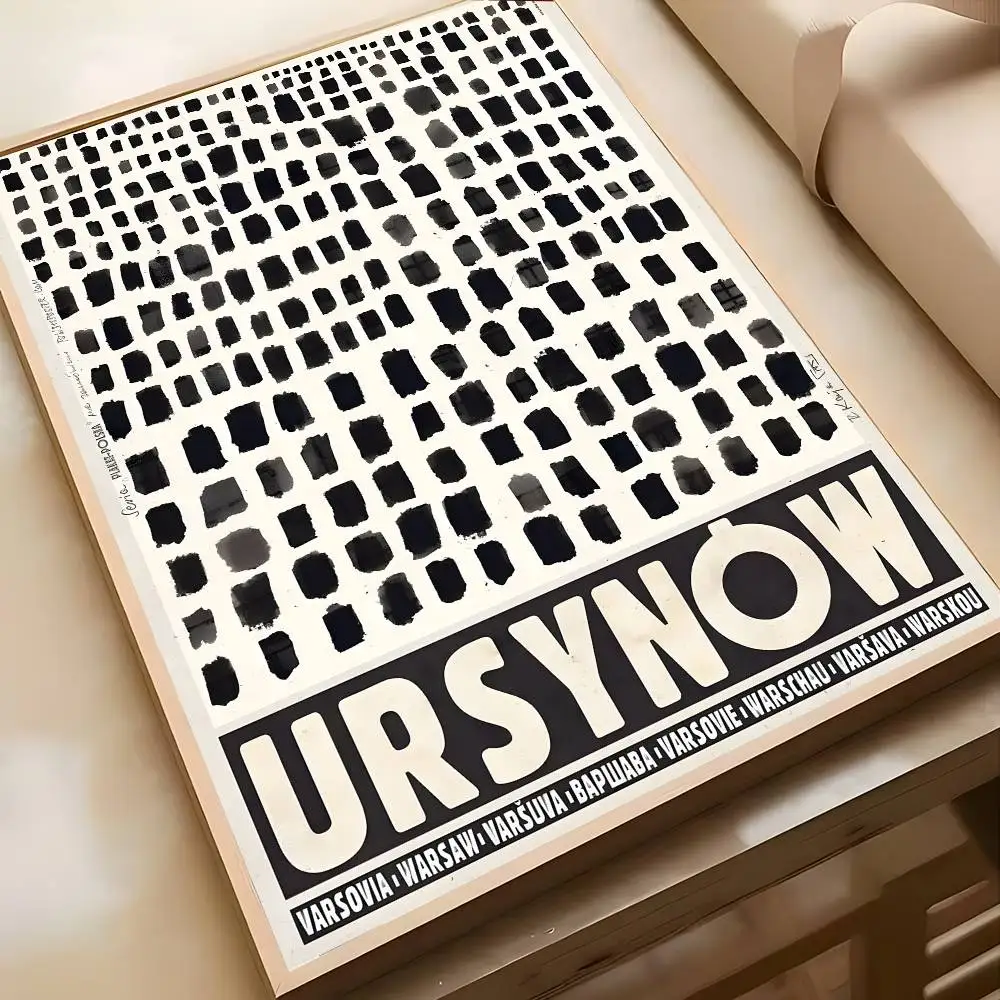 Plakat uliczka z widokiem na miasto Biały
