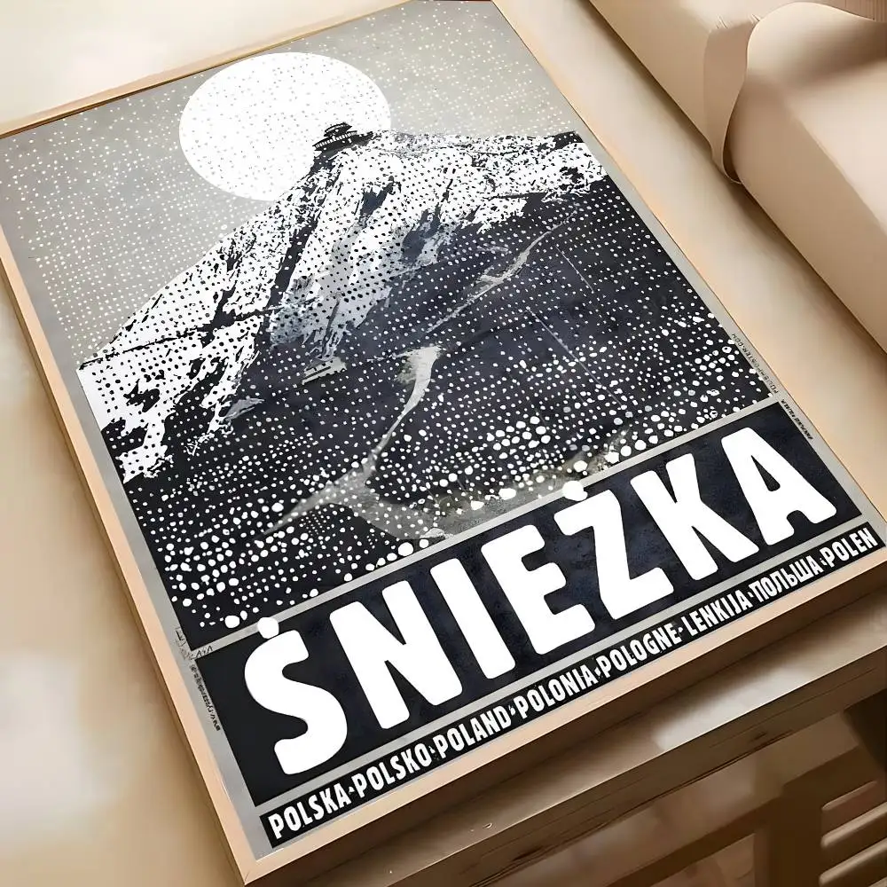 Plakat uliczka z widokiem na miasto Różowy