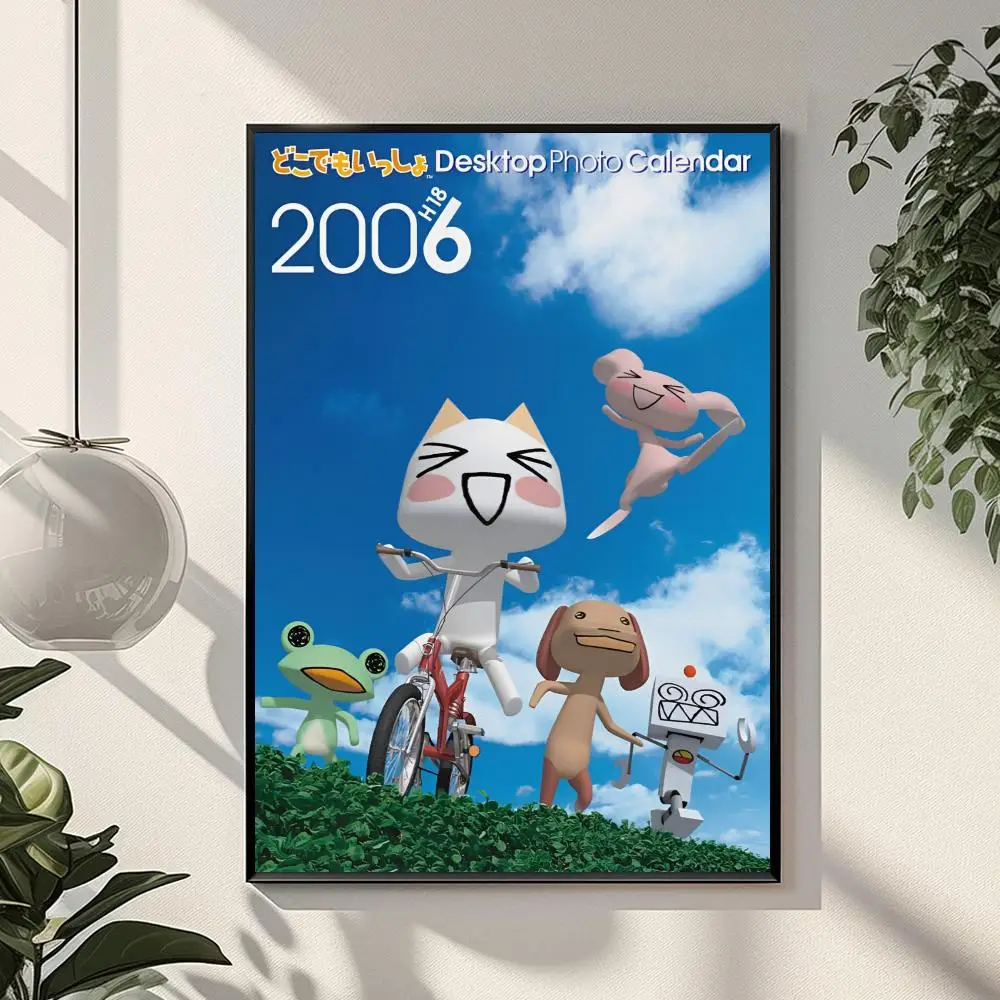 Plakat z uroczym kotem – sztuka ścienna Black3