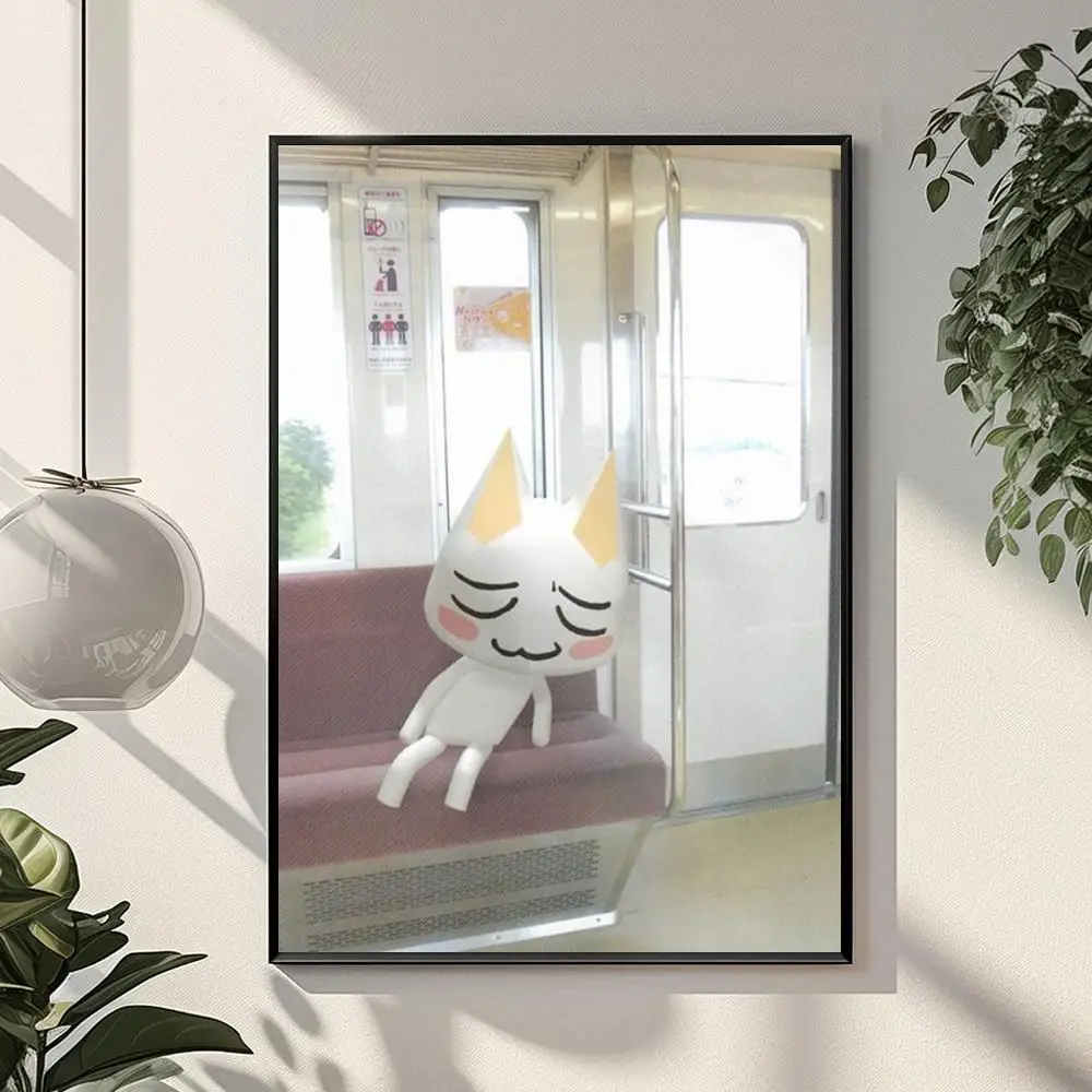 Plakat z uroczym kotem – sztuka ścienna Black6