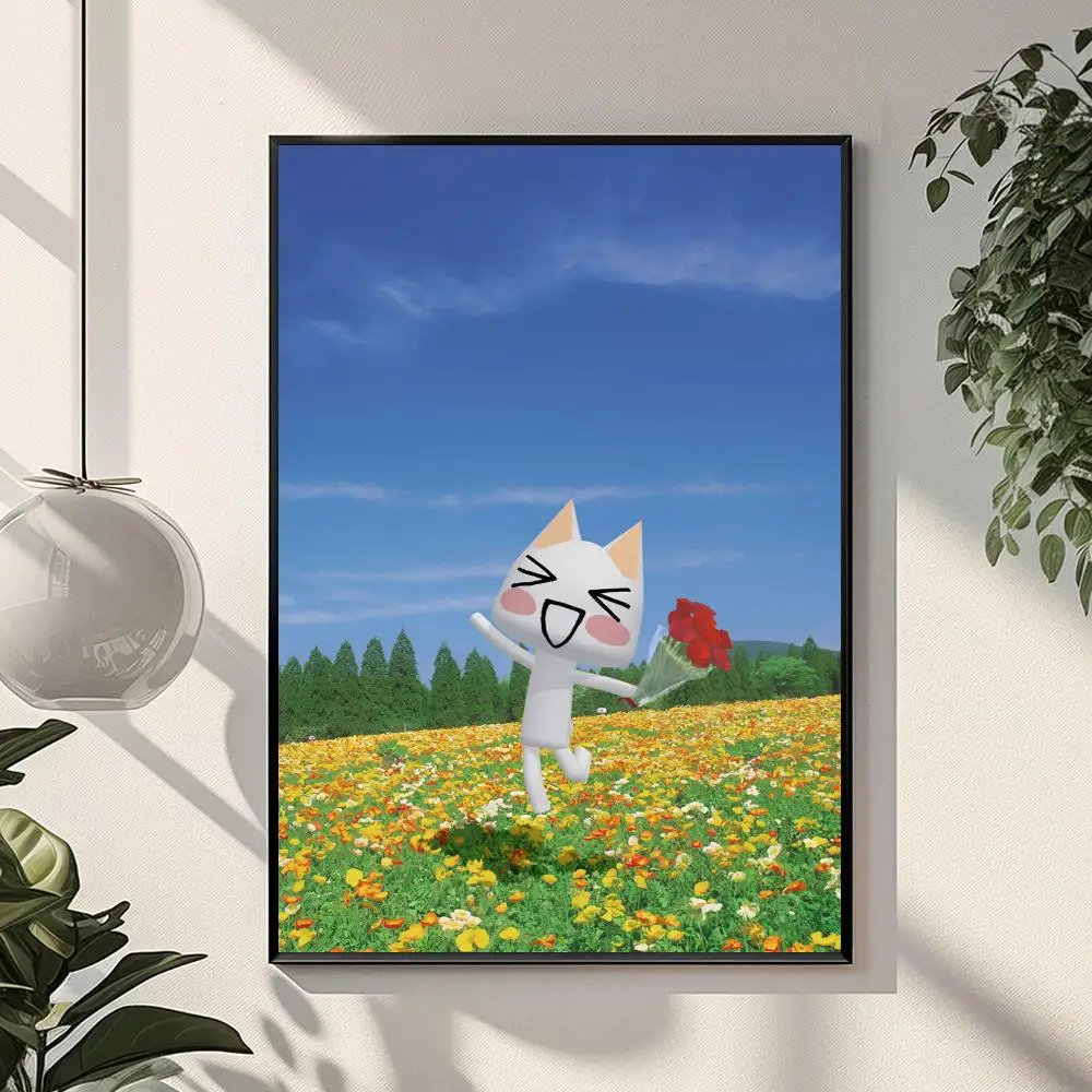 Plakat z uroczym kotem - sztuka ścienna Black4