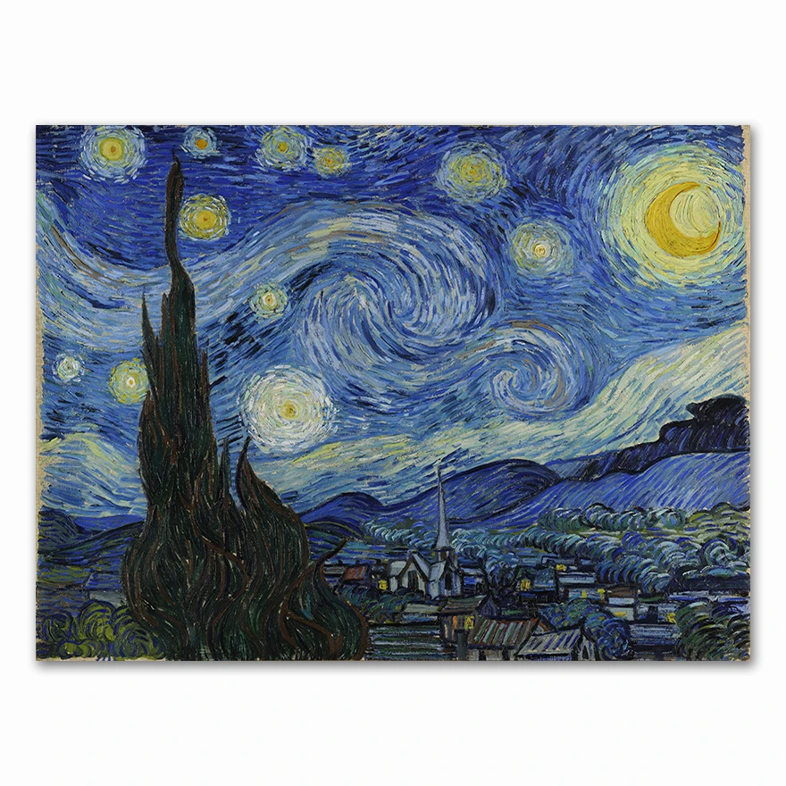 Plakat Van Gogh - Gwiaździsta noc Wzór 2