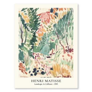 Van Gogh i Matisse kwiaty - plakat vintage Czarny