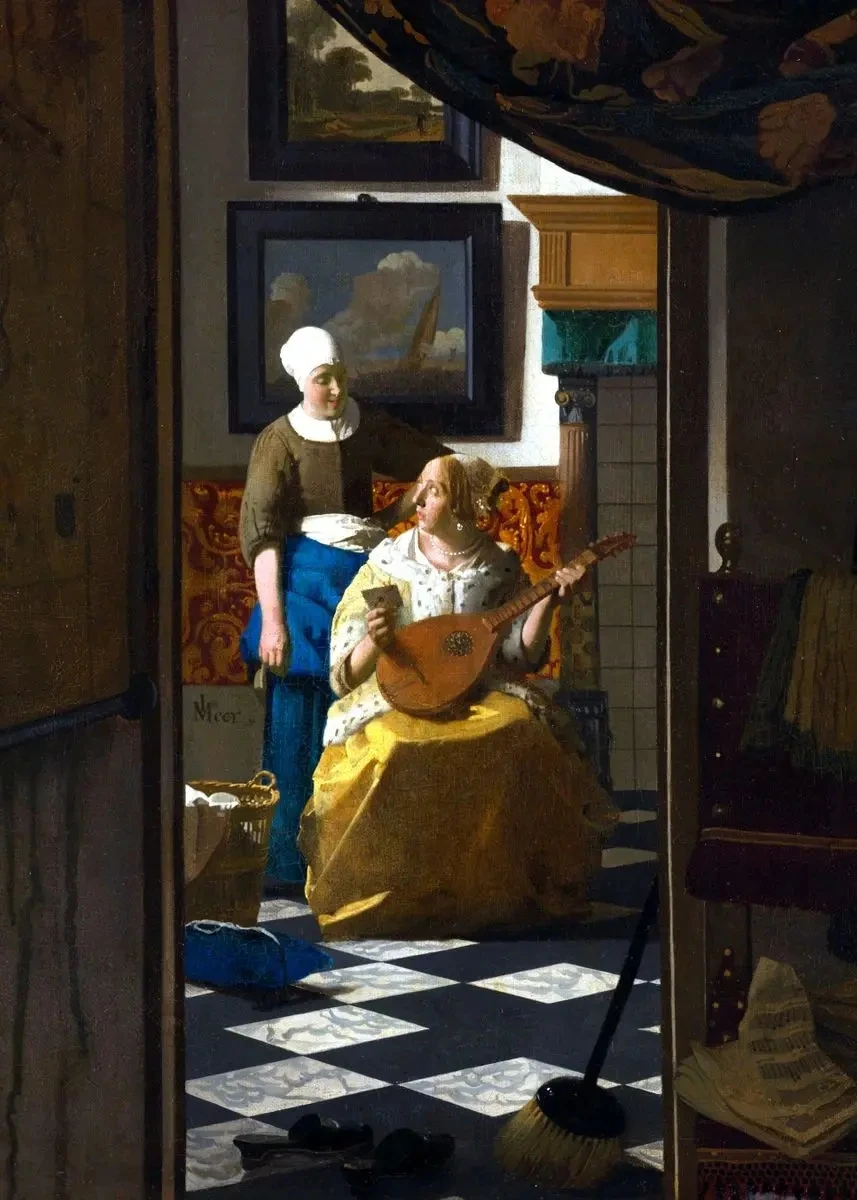 Plakat Vermeer - reprodukcja obrazu Fioletowy