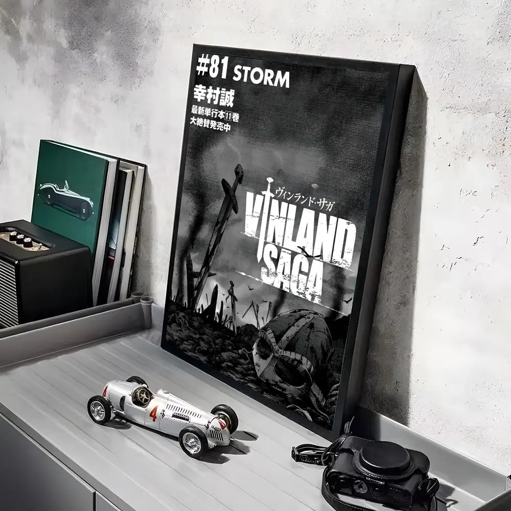 Plakat Vinland Saga anime Czarny3