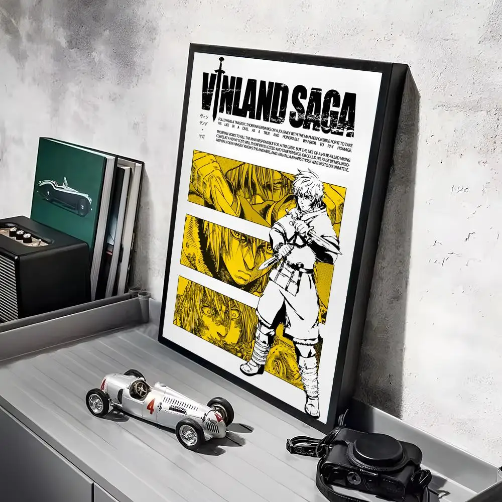 Plakat Vinland Saga anime Czarny8