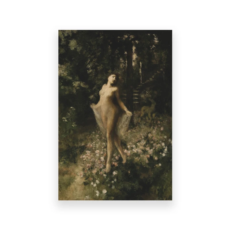 Plakat vintage biblioteka dark academia Ciemny szary