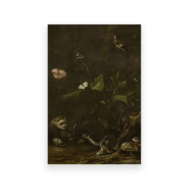 Plakat vintage biblioteka dark academia Wielo