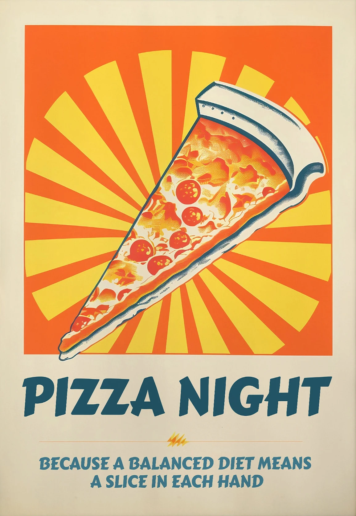 Vintage plakat kulinarny do kuchni Czerwony