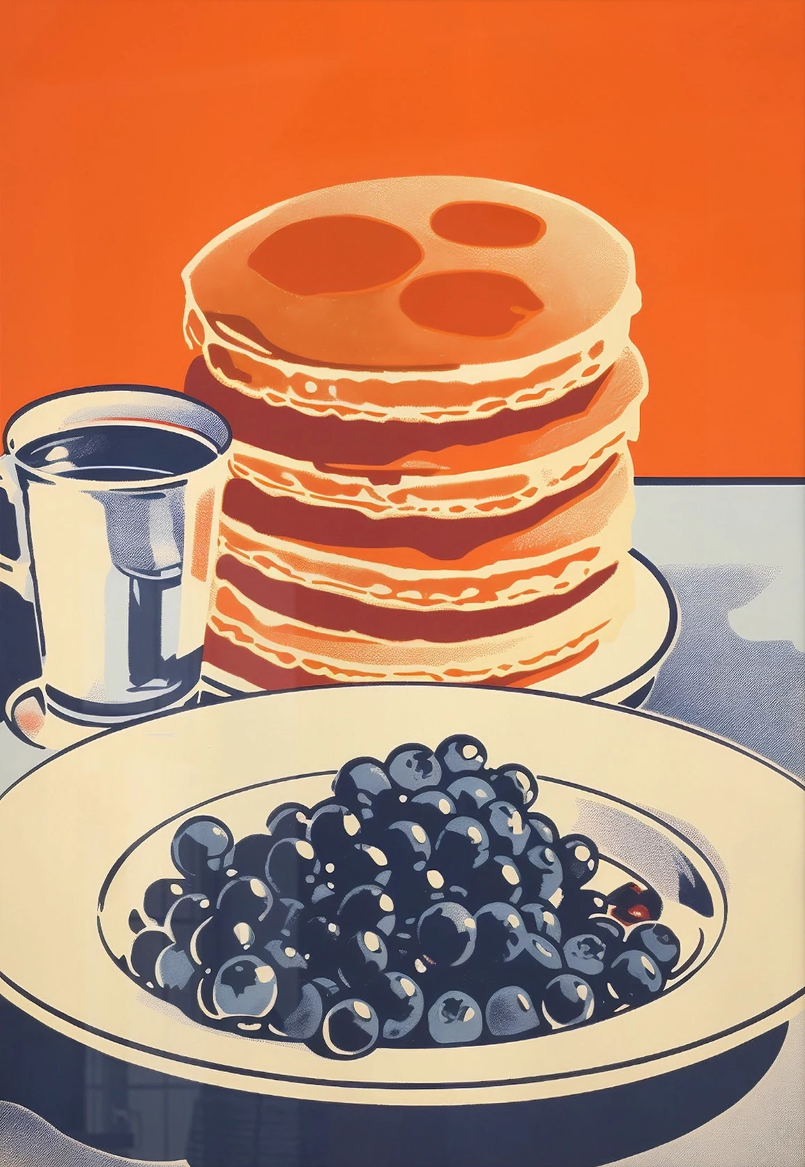 Vintage plakat kulinarny do kuchni Fioletowy