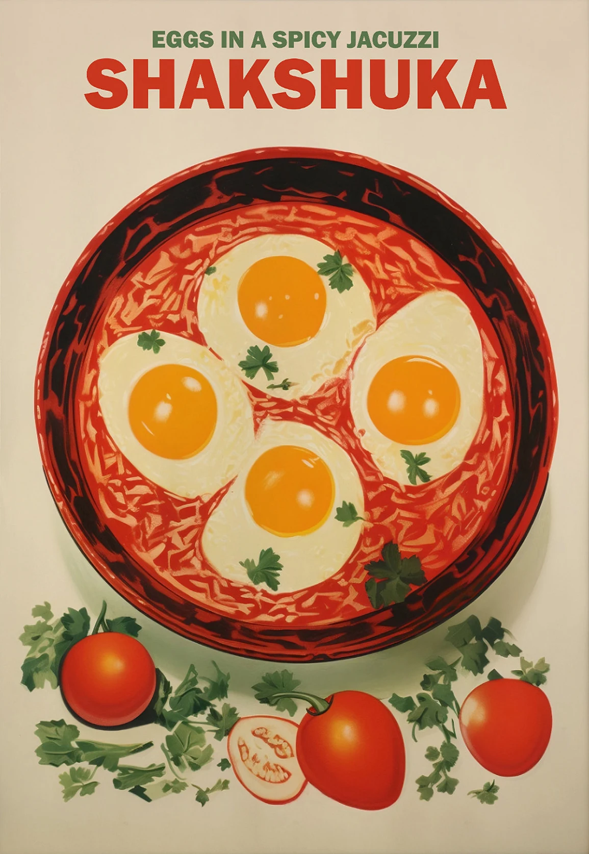 Vintage plakat kulinarny do kuchni Granatowy
