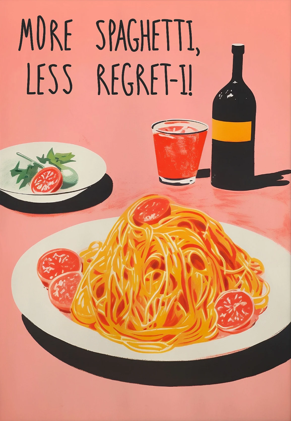 Vintage plakat kulinarny do kuchni Zielony