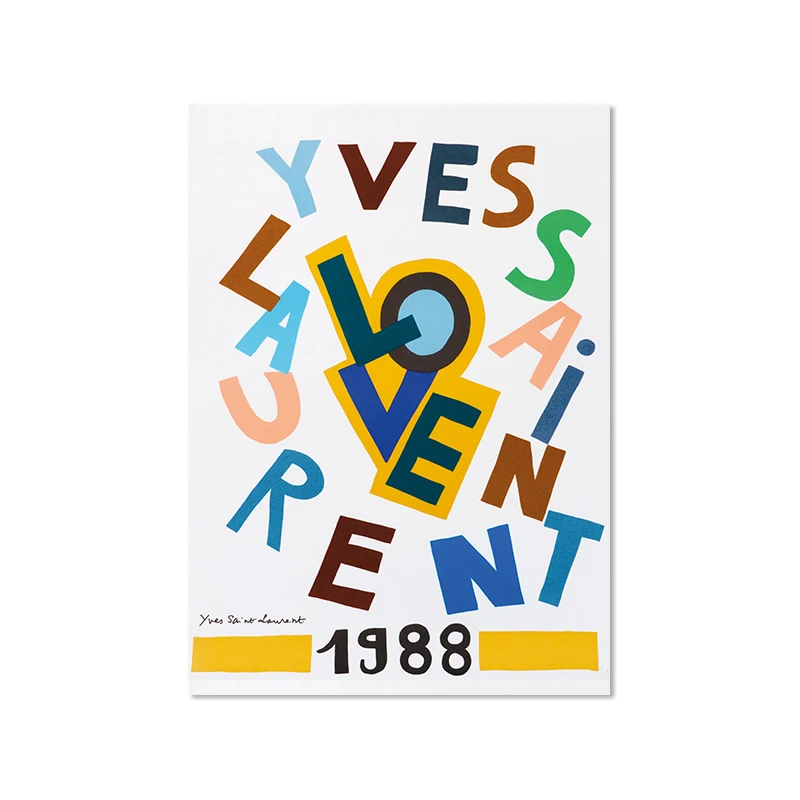 Plakat vintage moda francuska Love 1973 Wzór 6