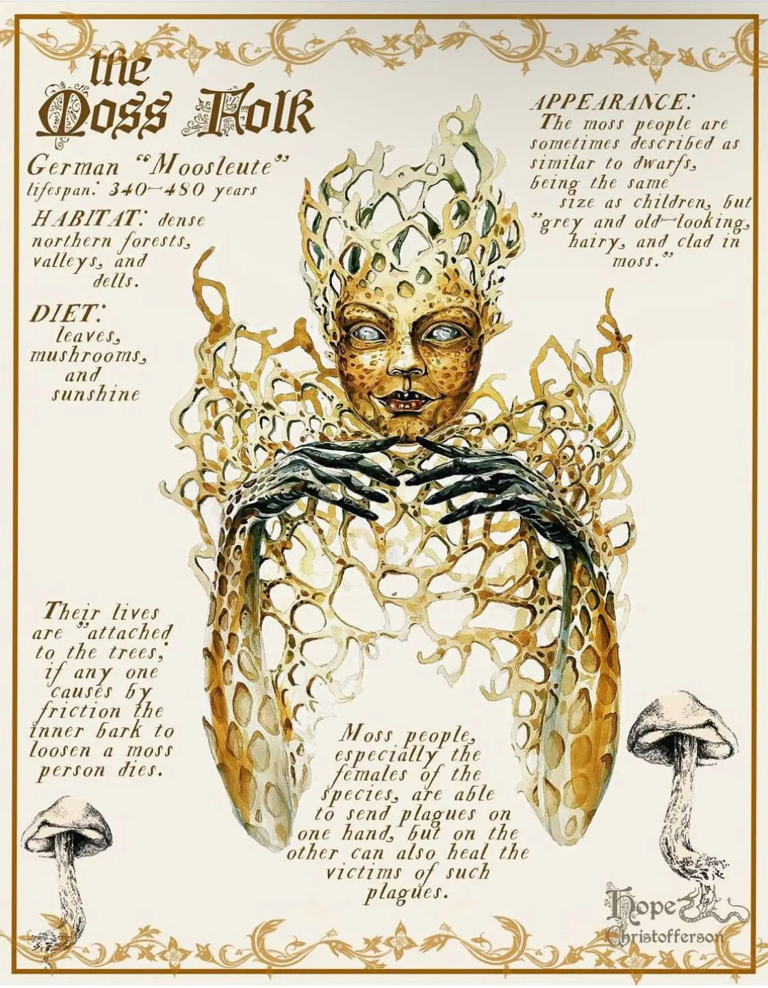 Vintage Monster – plakat dark academia z mitologią Wzór 11