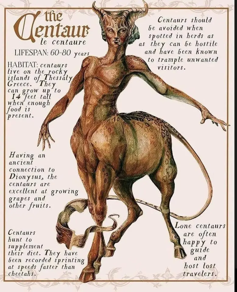 Vintage Monster - plakat dark academia z mitologią Wzór 7