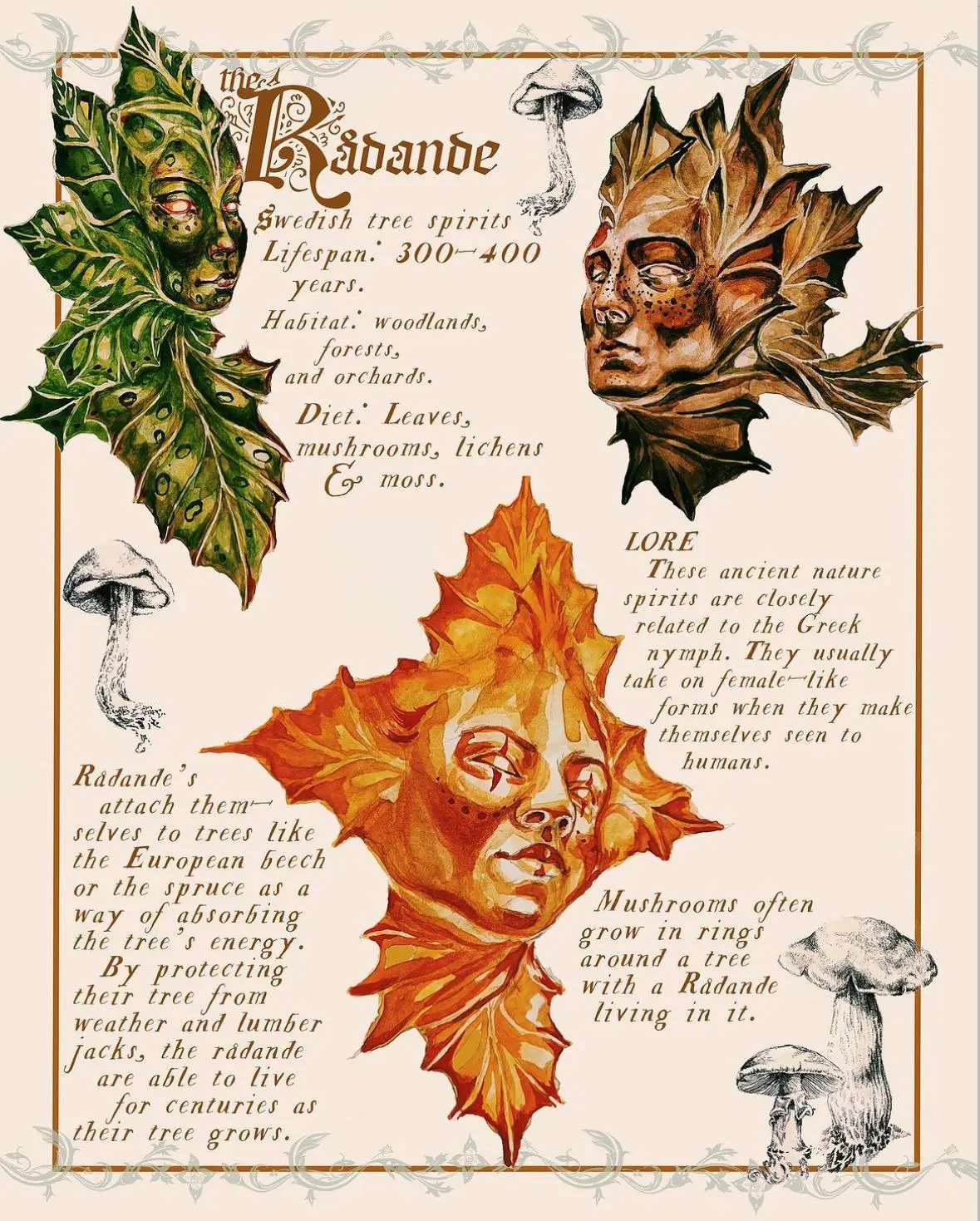 Vintage Monster – plakat dark academia z mitologią Wzór 9