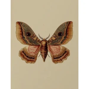 Vintage owady – ćma, motyl, chrząszcz Zielony