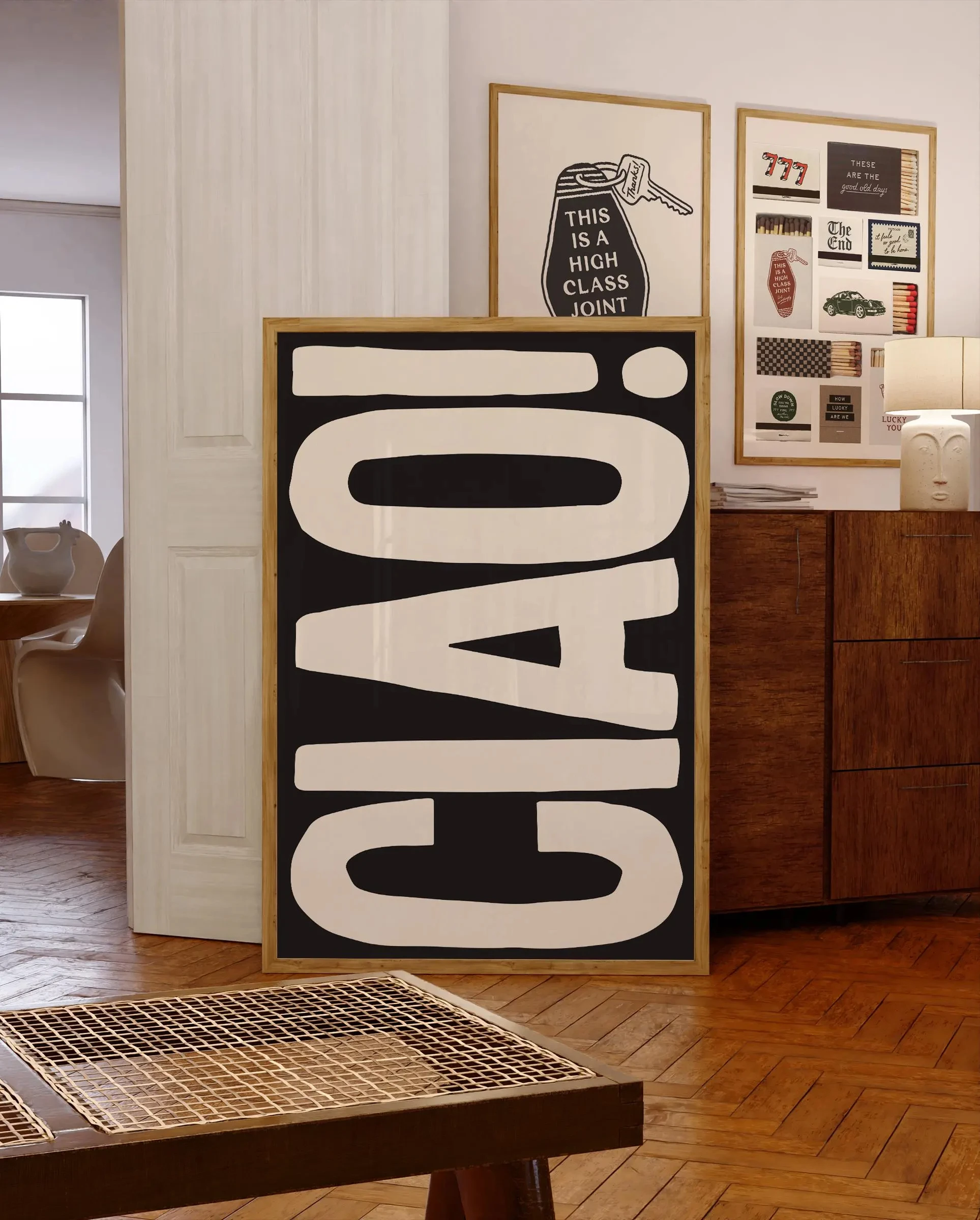 Plakat Vintage Pudełko Zapałek Biały