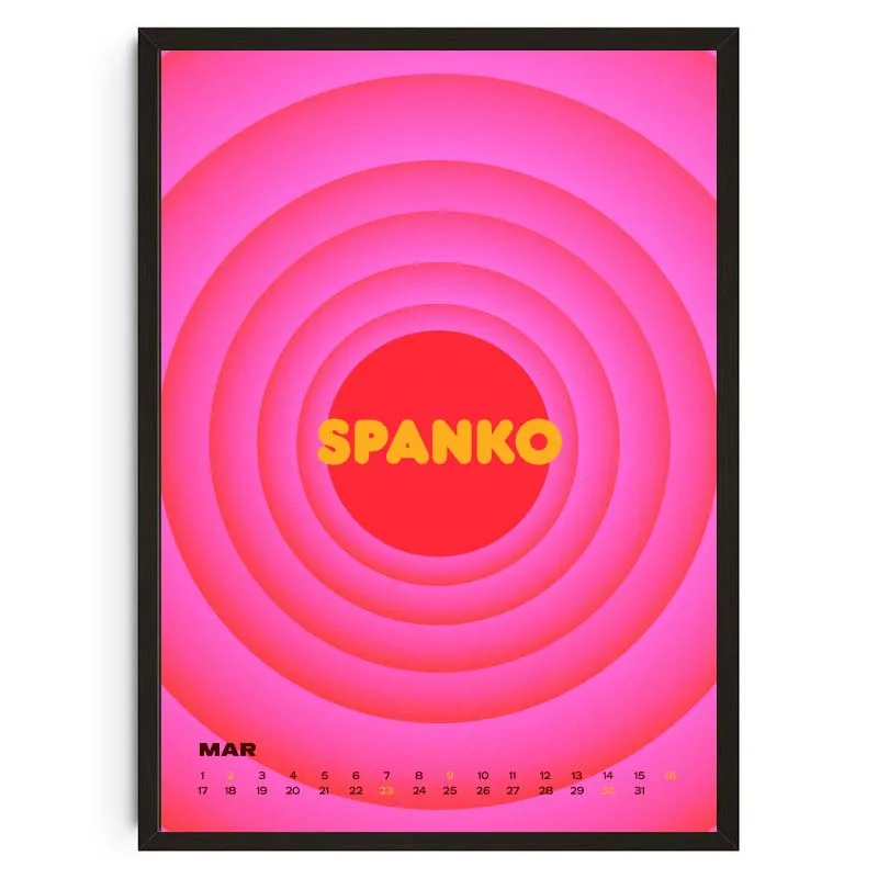 Plakat Vintage Retro Silent Disco Głęboki niebieski