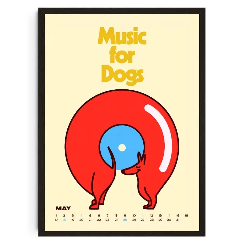 Plakat Vintage Retro Silent Disco Jezioro błękitne