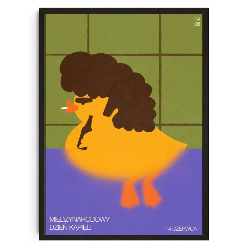 Plakat Vintage Retro Silent Disco Szary