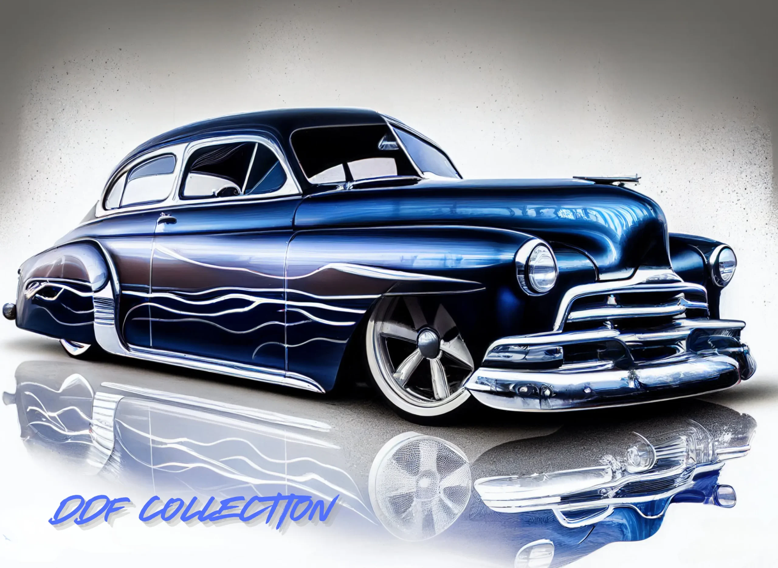 Plakat z zabytkowymi samochodami Chevy Wzór 4