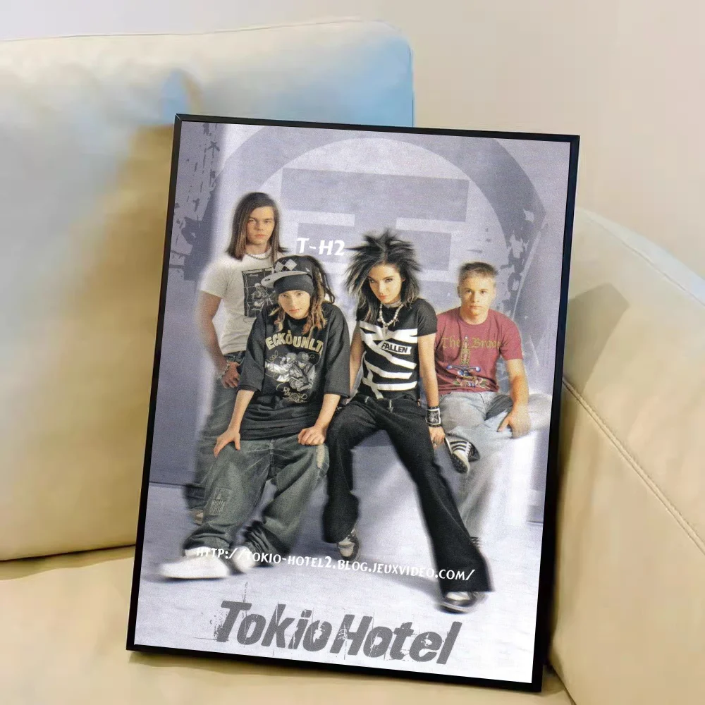 Plakat vintage - Tokyo Hotel w stylu retro Wzór 6