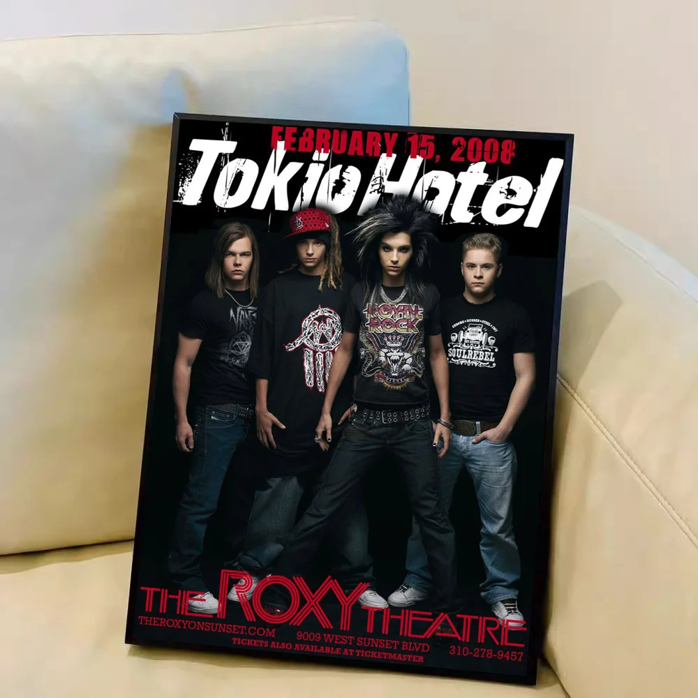 Plakat vintage - Tokyo Hotel w stylu retro Wzór 8