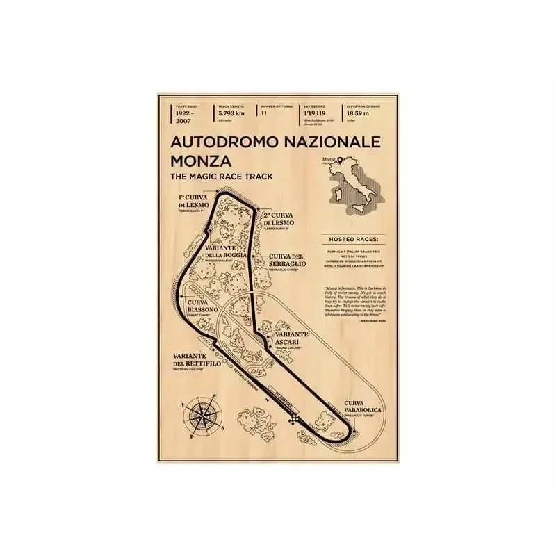 Plakat vintage wyścigi samochodowe Beżowy