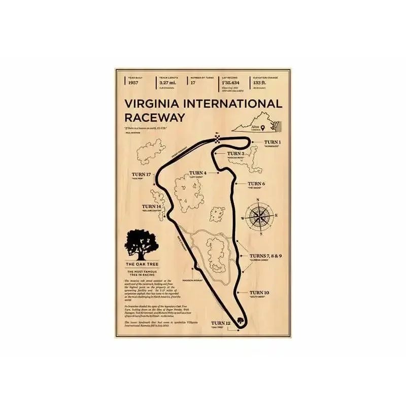 Plakat vintage wyścigi samochodowe Fioletowy