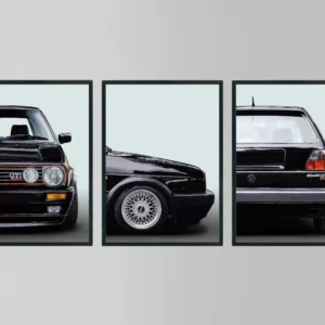 Plakat VW Golf GTI - zestaw 3 grafik motoryzacyjnych Wzór 1