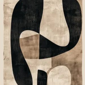 Wabi-Sabi - beżowa abstrakcja z fakturą żółty