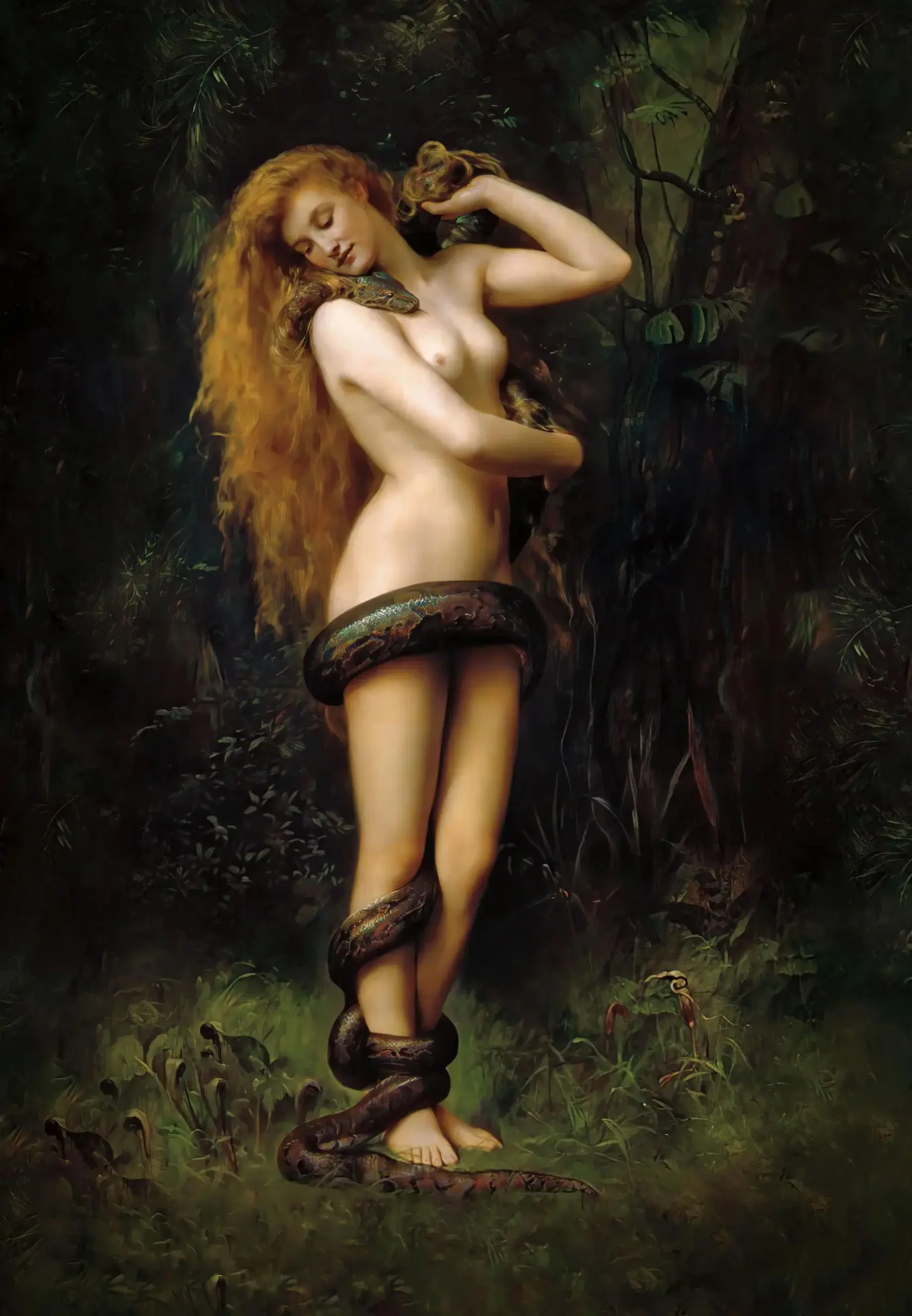 Plakat Waterhouse - klasyczny portret kobiety Wzór 2