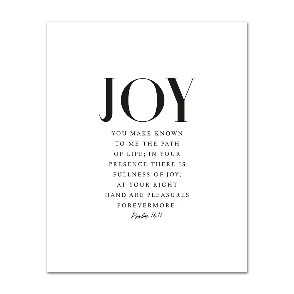 Plakat z wersetem biblijnym Faith Hope Grace Joy