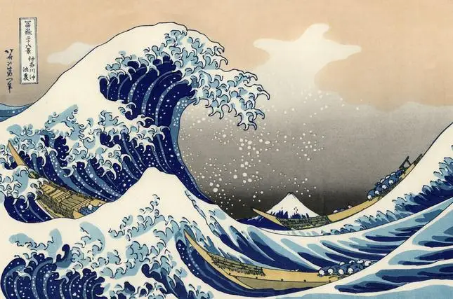 Wielka fala Kanagawa - plakat japoński Pf 469