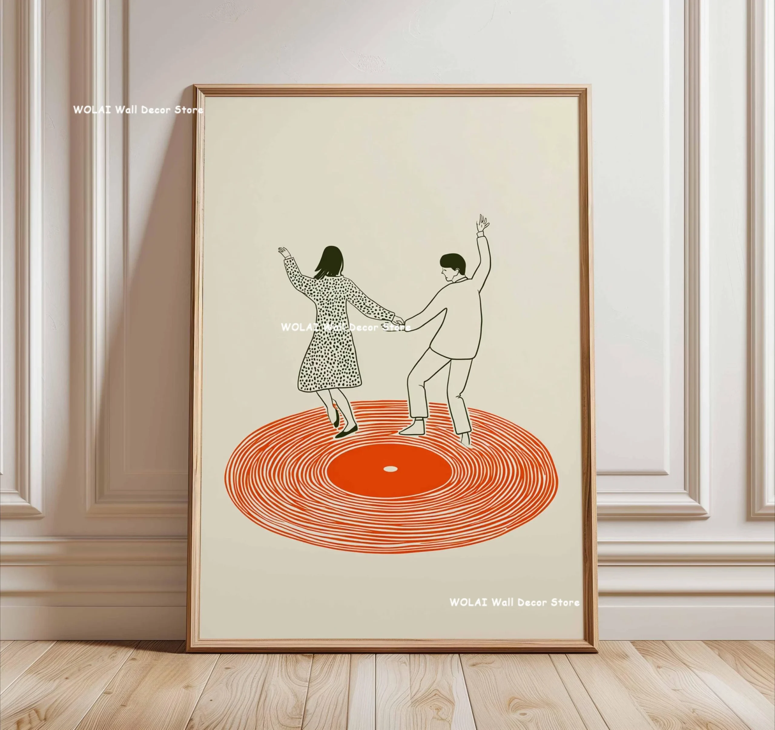 Plakat retro winylowa płyta gramofonowa Fioletowy/фиолетовый