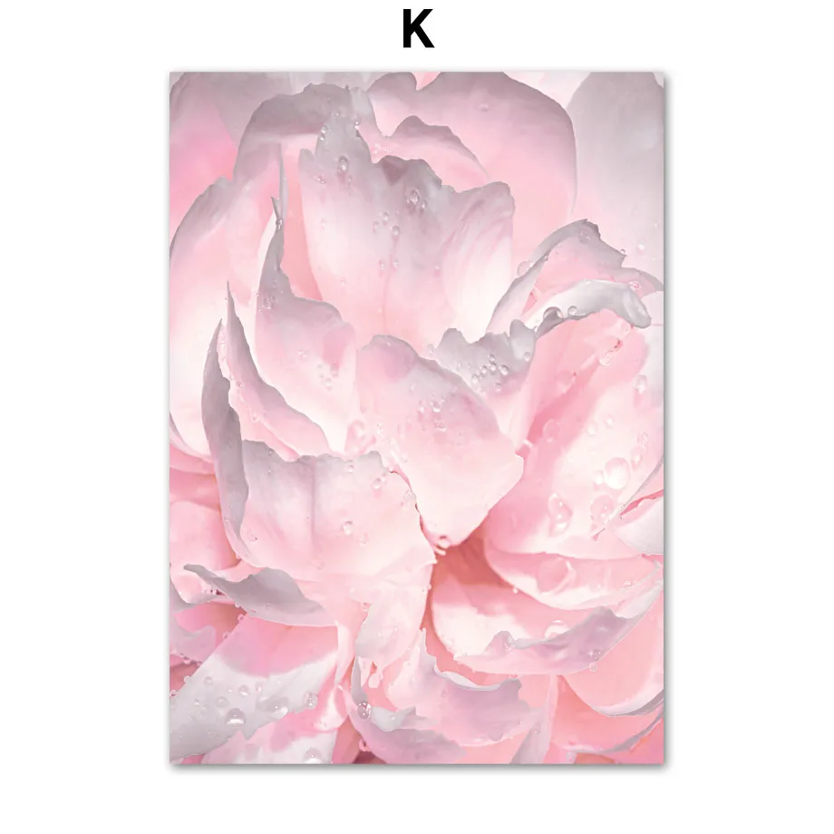 Plakat wiosenne kwiaty - róża, piwonia i sakura Jasnozielony