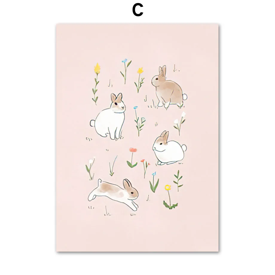 Plakat wiosenny pastelowy minimalizm Czerwony