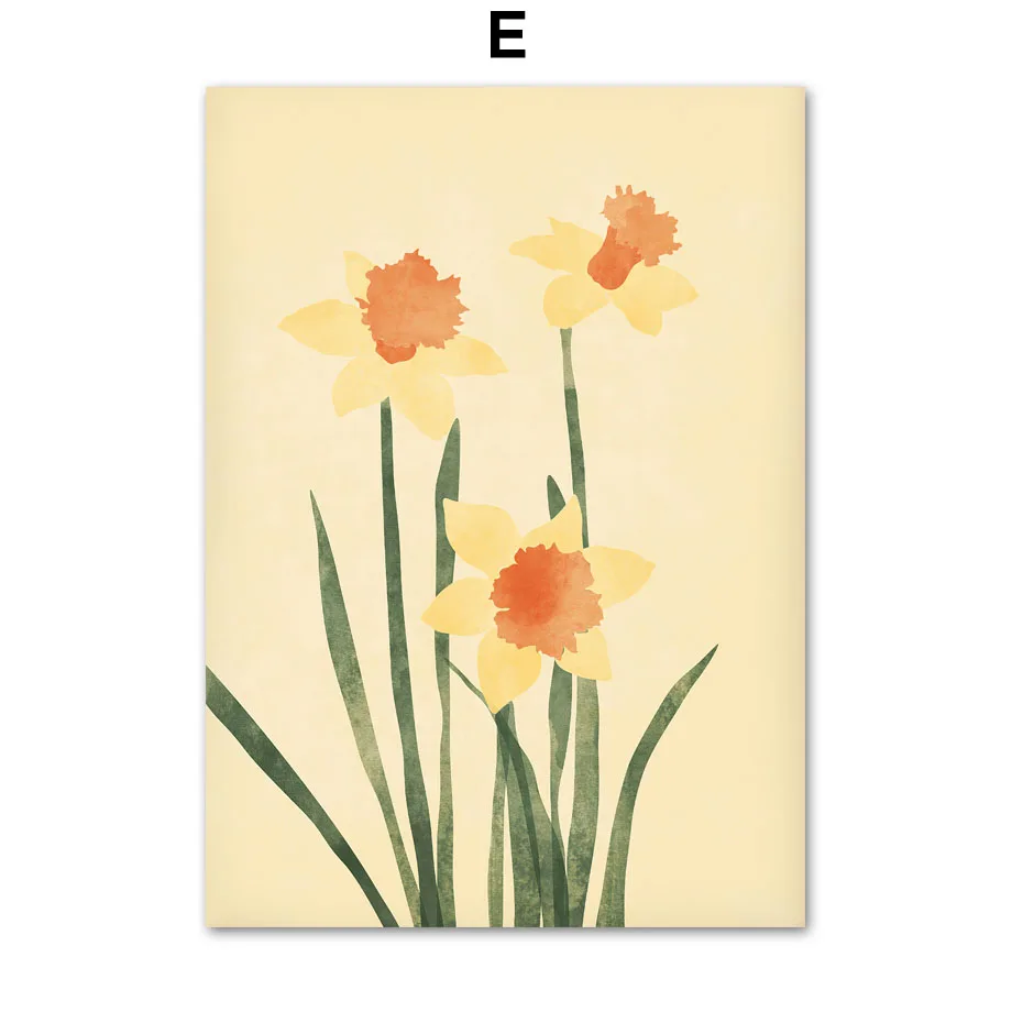 Plakat wiosenny pastelowy minimalizm Fioletowy