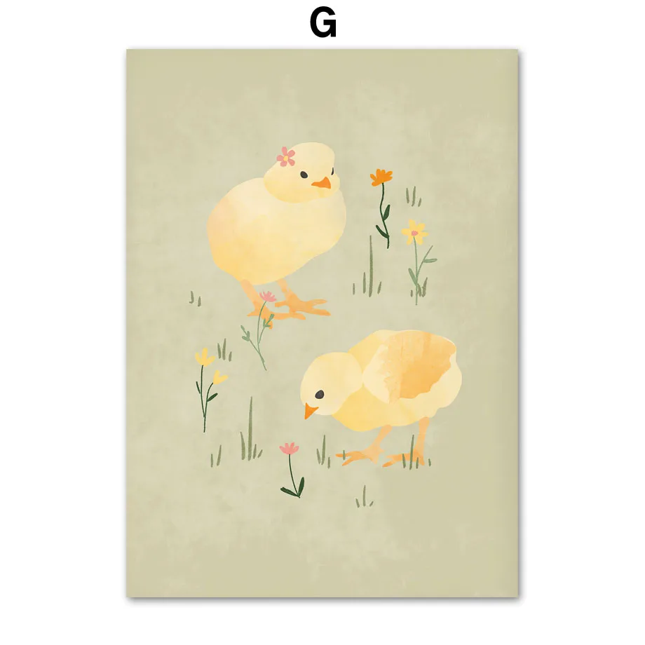 Plakat wiosenny pastelowy minimalizm Zielony