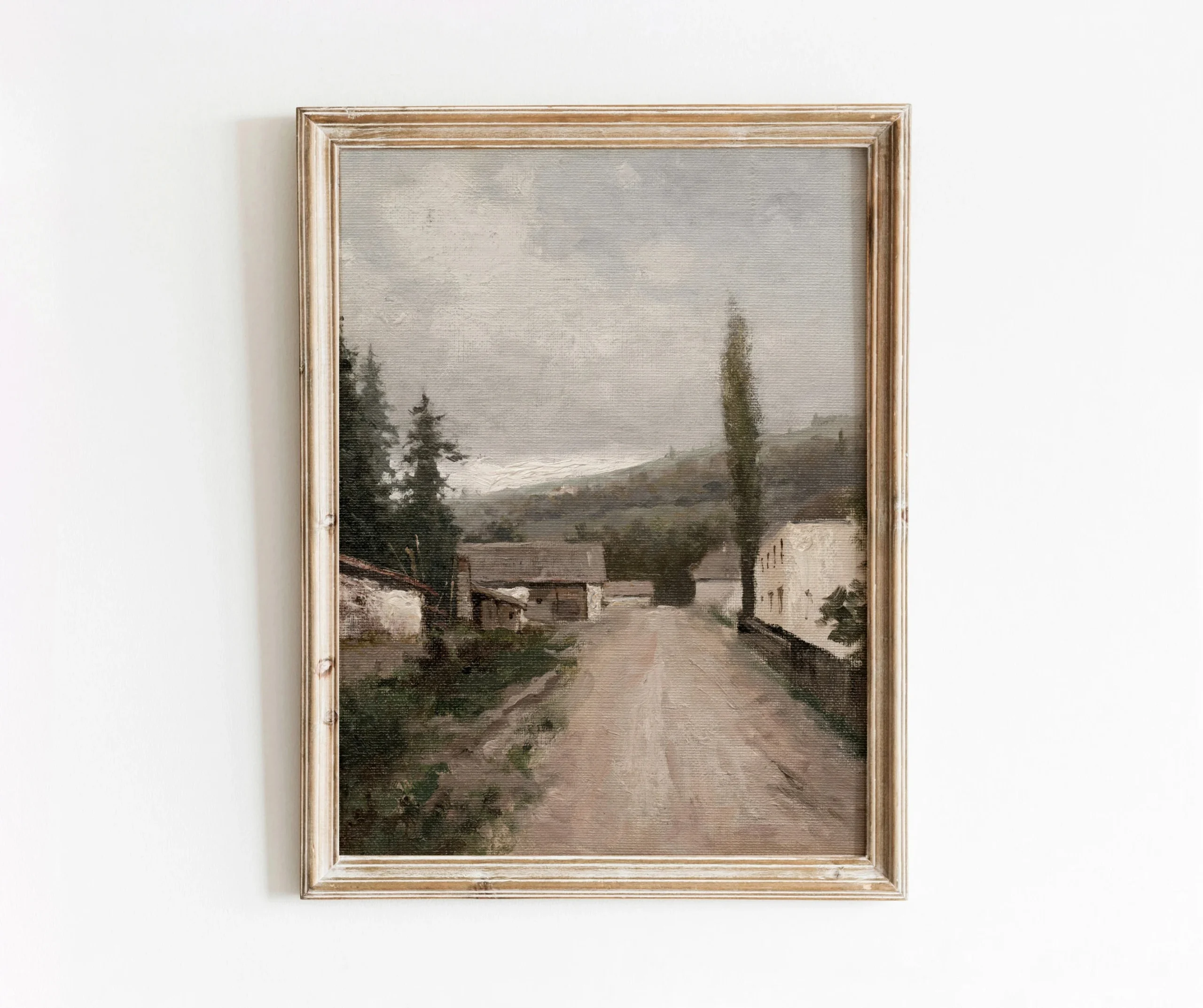 Europejska wioska w stylu vintage Czarny